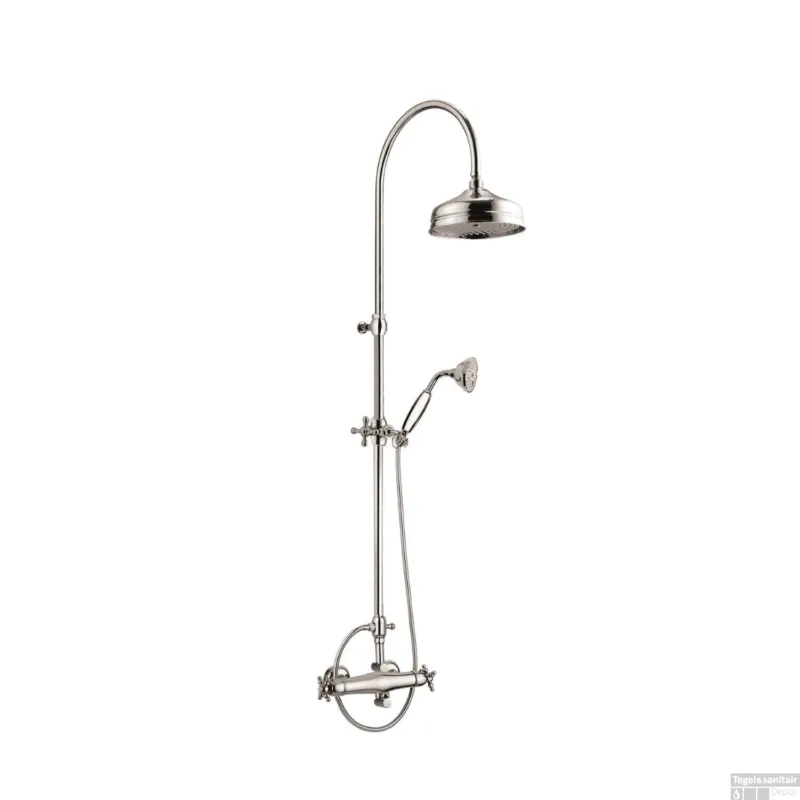 Rechtstreeks Van De Fabrikant Doucheset Sanimex Giulini Thermostatisch Incl. Douchegarnituur Hoofddouche Ø 20cm Chroom