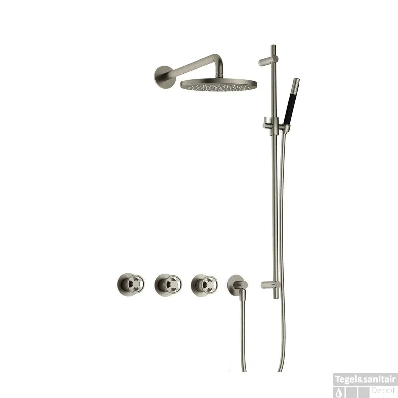 Favoriet Complete Thermostatische Regendouche Hotbath Cobber @work Inbouwset 2 Stopkranen Rond