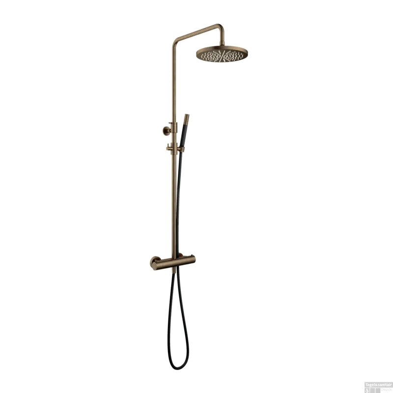 Doucheset Hotbath Cobber Met 30 cm Hoofddouche Verouderd Messing Living Colours Rechtstreeks Van De Fabrikant