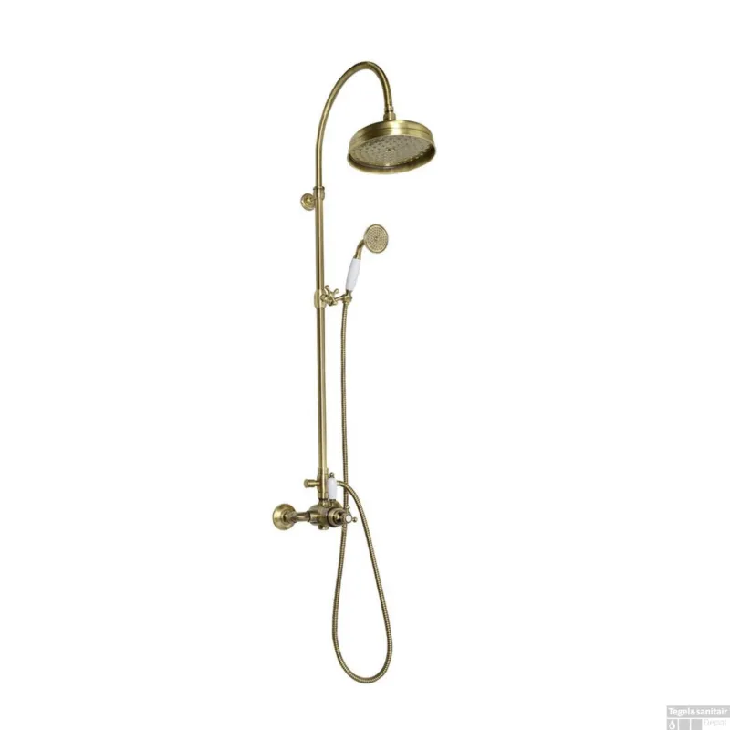 Regendoucheset Opbouw Sapho Antea Compleet Thermostatische Ø 20 cm Brons Lage Prijs