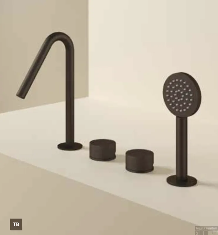 Superprijs Badrandcombinatie Hotbath Guy Row Met Uitloop Tuscan Bronze