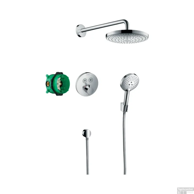 Betaalbaar Inbouw Doucheset HansGrohe Raindance Select S 240 1jet PowderRain Met ShowerSelect S Chroom