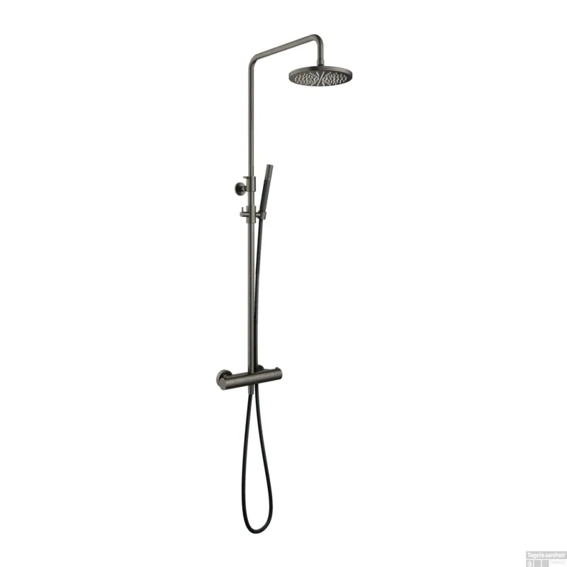 Doucheset Hotbath Cobber Met Ronde Handdouche en 30 cm Hoofddouche Verouderd IJzer Goedkoop