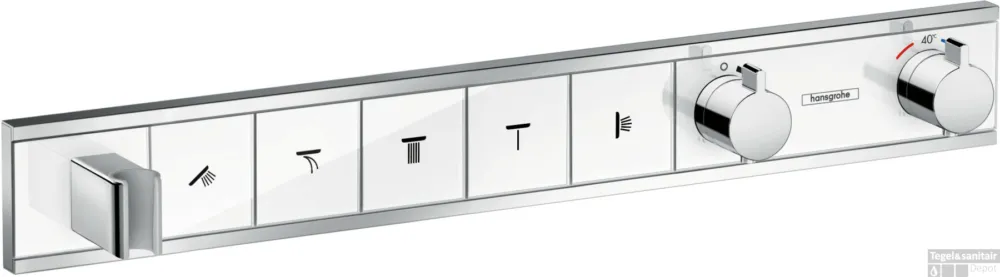 Hansgrohe RainSelect thermostaat afbouwdeel voor 5 functies, wit/chroom Merkproduct