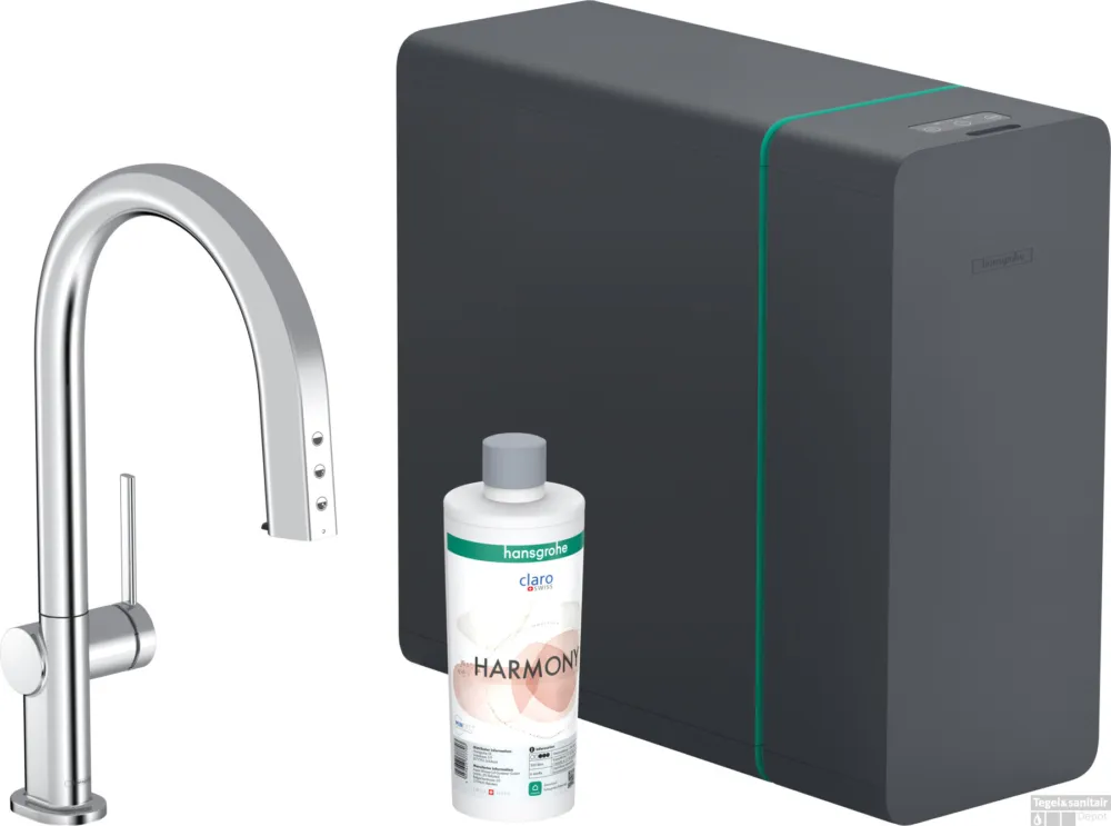 Hansgrohe Aqittura M91 Soda systeem 210, uittrekbare uitloop, 1jet, sBox, chroom Superprijs