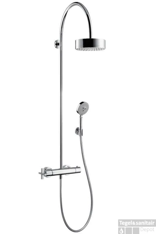 Hoge Kwaliteit Axor Citterio Showerpipe Met Thermostaat Met Rechte Greep Chroom