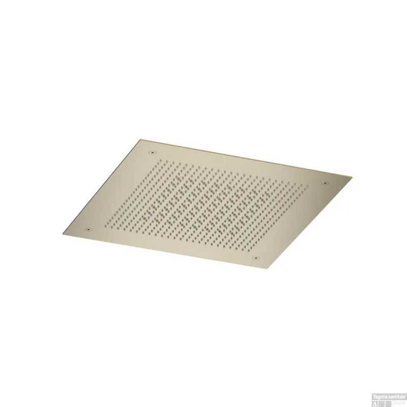 Lage Kosten Inbouw hoofddouche Hotbath Ace Velvet & Rainshower 38x38 cm Geborsteld Messing PVD