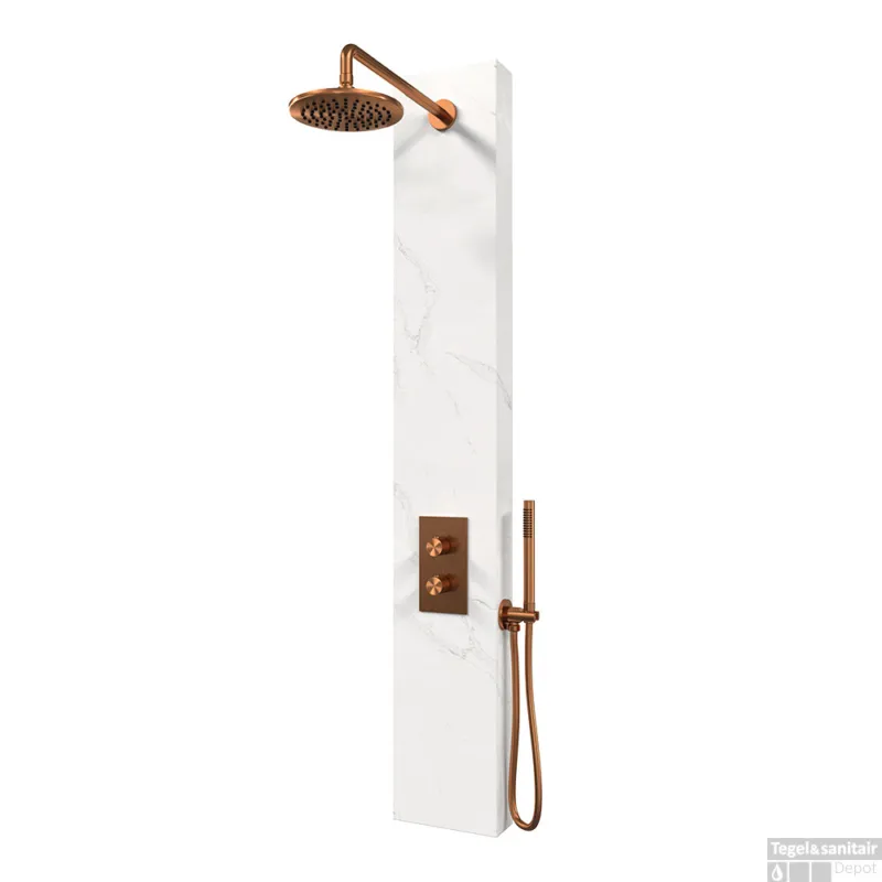 BRAUER Copper Edition Thermostatisch Douchepaneel 2-weg Calacatta gold SET 01 Alleen Vandaag