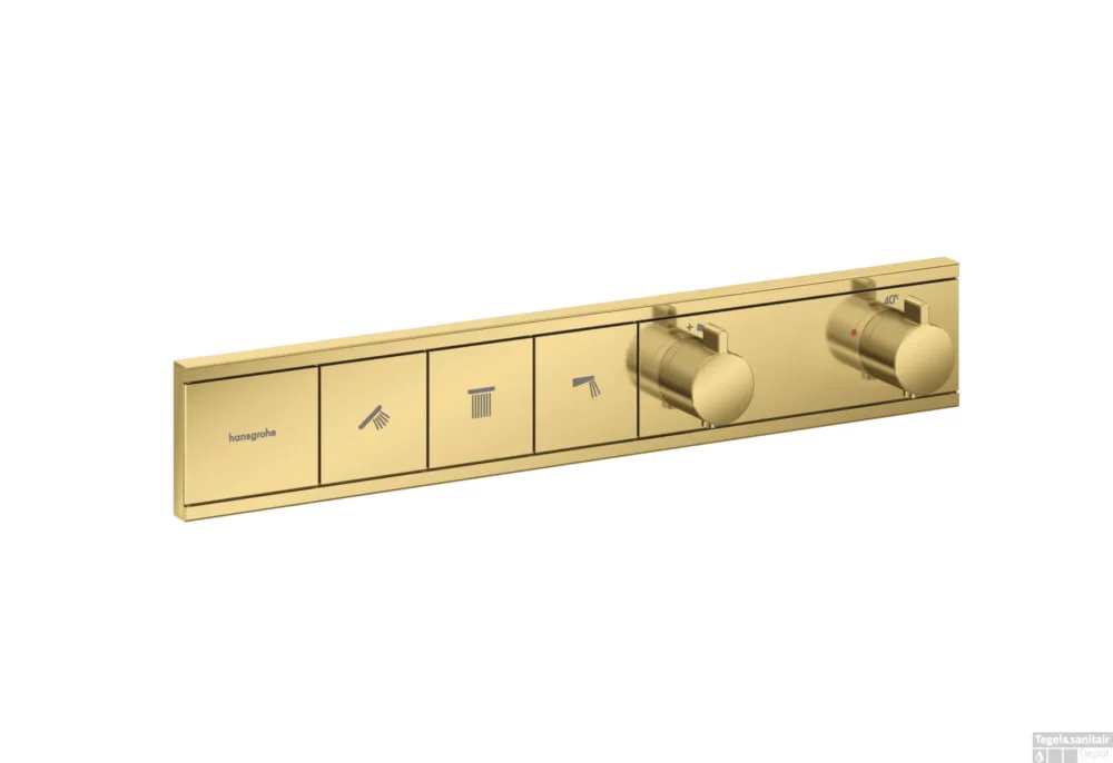 Nu Kopen Hansgrohe RainSelect thermostaat inbouw voor 3 functies, Polished Gold Optic