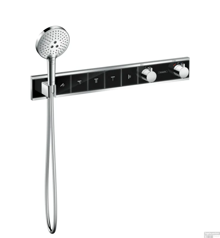 Betaalbaar Hansgrohe RainSelect thermostaat afbouwdeel voor 5 functies, zwart/chroom