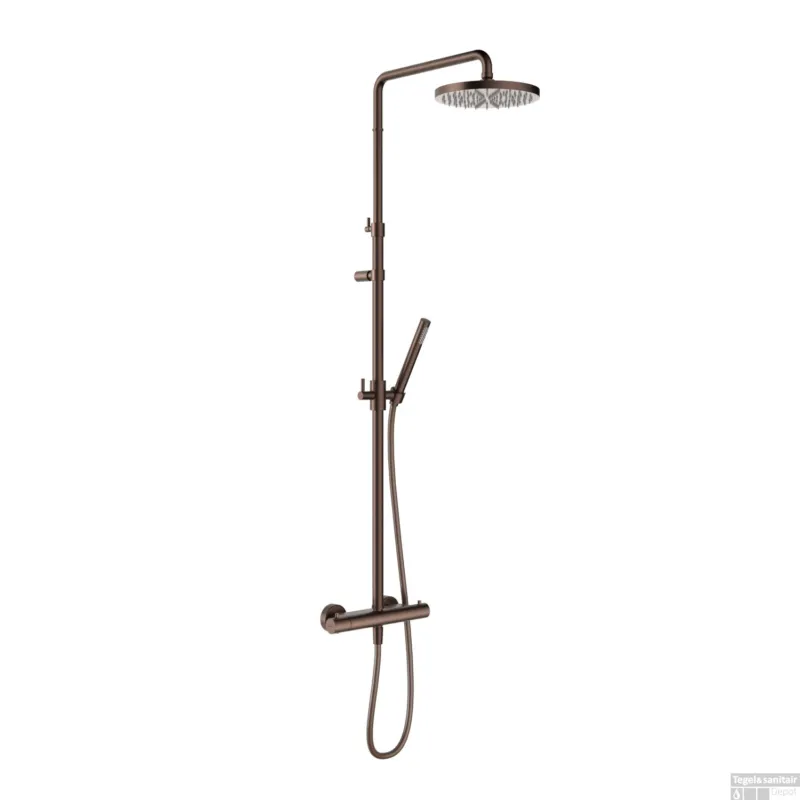 Merkproduct Thermostatische Stortdoucheset Hotbath Ace Geborsteld koper PVD