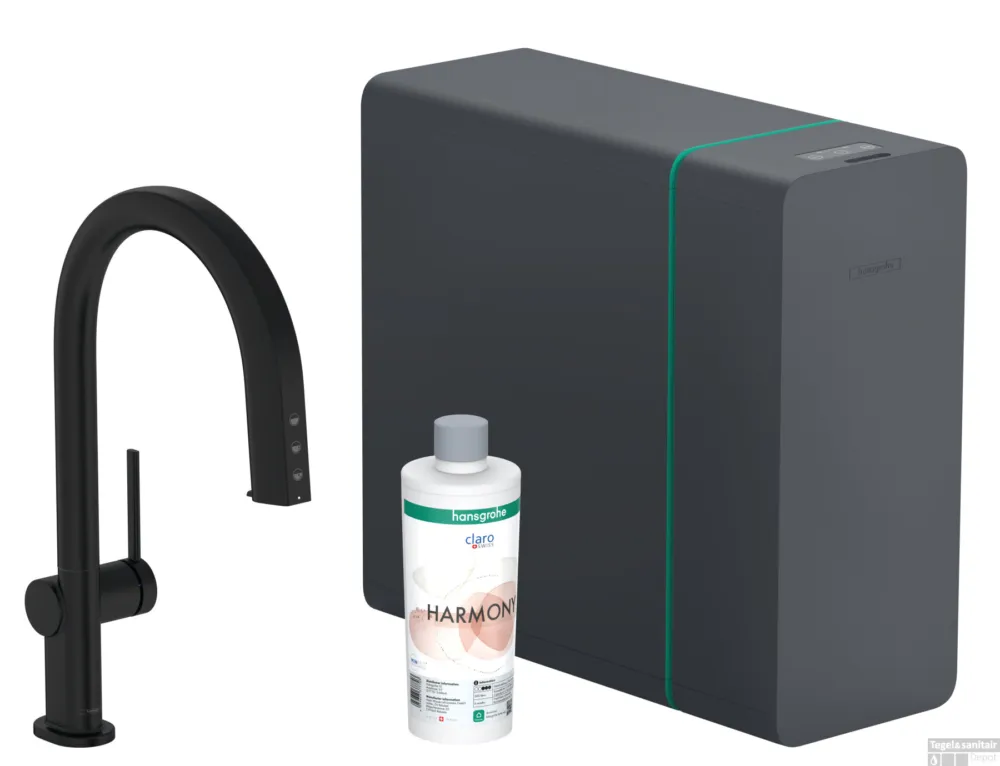 Hansgrohe Aqittura M91 Soda systeem 210, uittrekbare uitloop, 1jet, sBox, mat zwart Korting