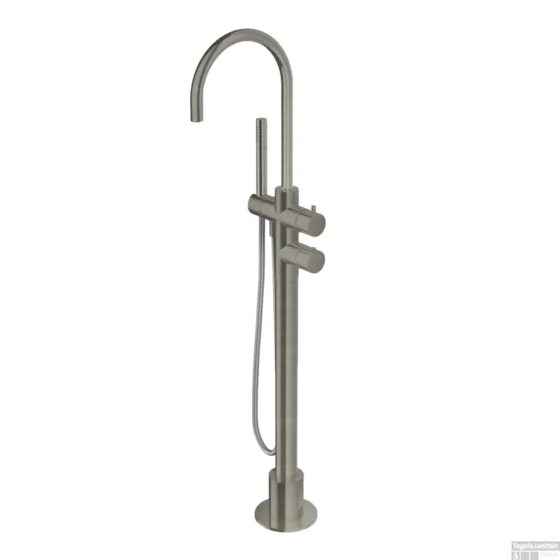 Vrijstaande Badkraan Hotbath Buddy Thermostatisch 113 cm Geborsteld Nikkel Betaalbaar