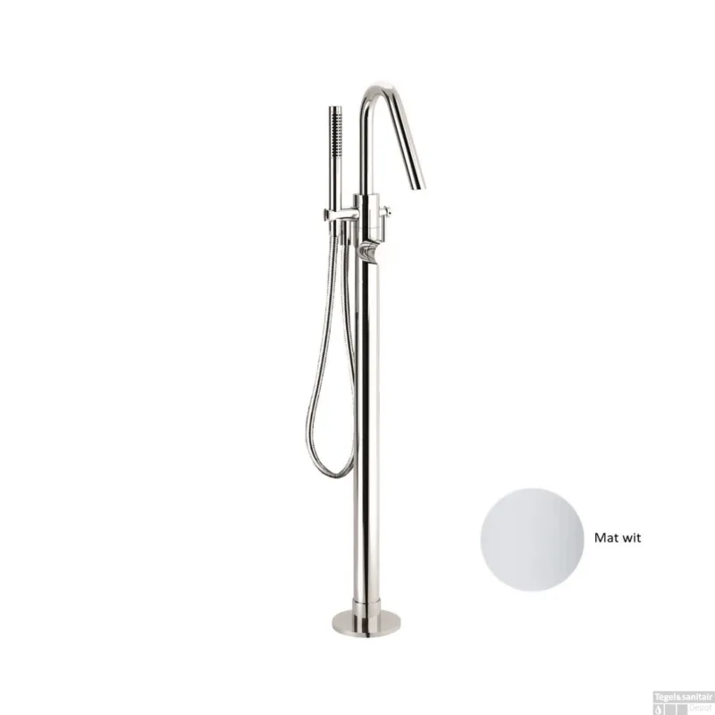 Vrijstaand Badmengkraan Sanimex Giulini Badset Incl. Handdouche Mat Wit Speciale Aanbieding