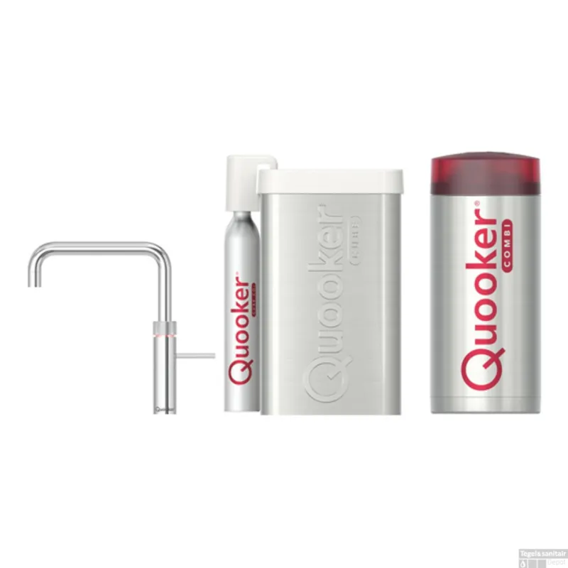 Beperkt Aanbod Quooker Cube Fusion Square RVS met Combi Boiler
