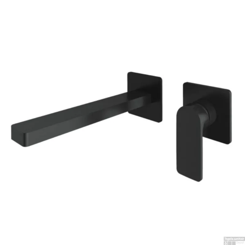 Goedkoop Wastafelkraan Hotbath Gal Inbouw Mengkraan 18 cm Geborsteld Gunmetal PVD Excl. Inbouwdeel