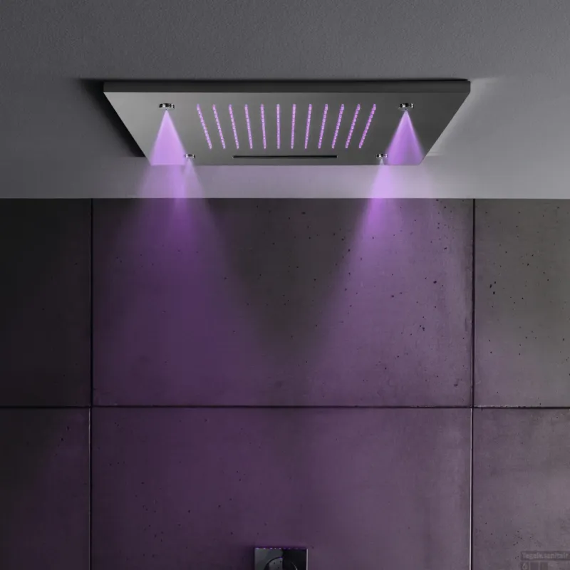 Alleen Vandaag Hoofddouche Hotbath Mate 50x50 cm Triple Inbouw LED Chroom