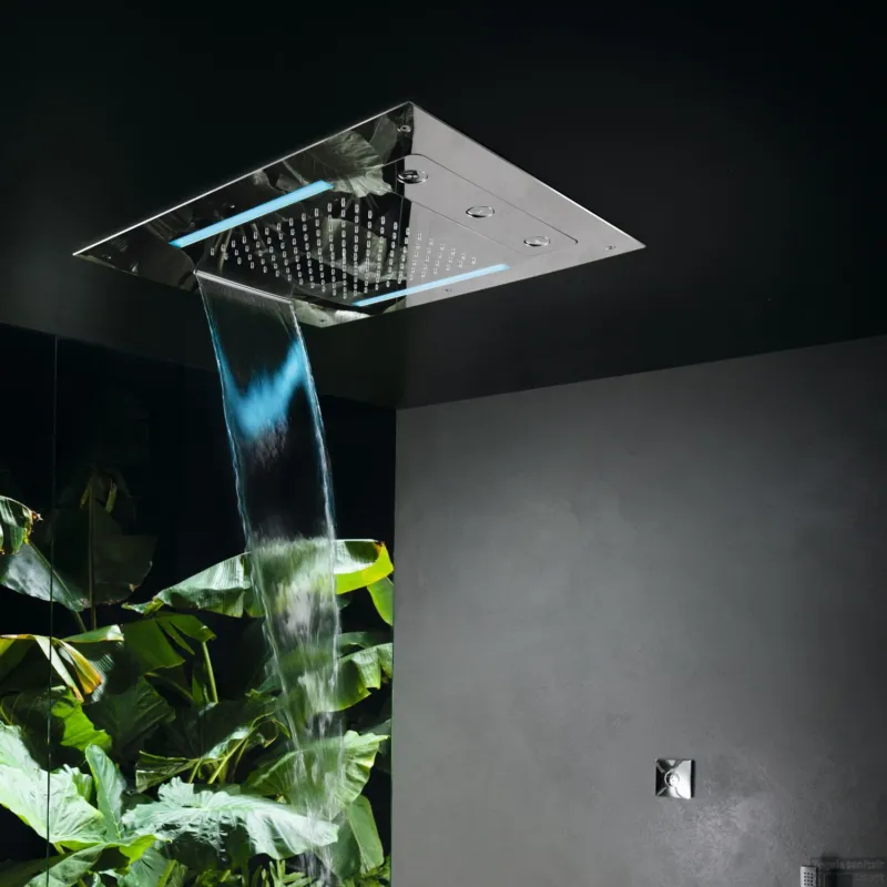 Hoofddouche Hotbath Mate 48x63 cm Triple Met Twist Inbouw LED Chroom Meest Verkocht