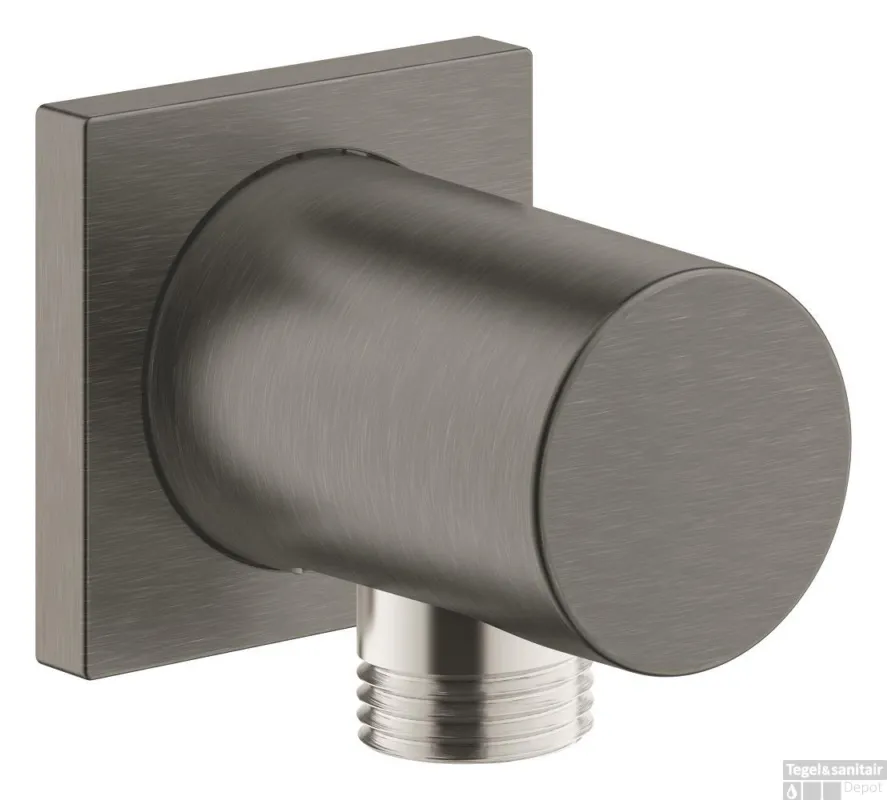 Aansluitbocht GROHE Rainshower Vierkant, Hard Graphite Geborsteld Uitverkoop