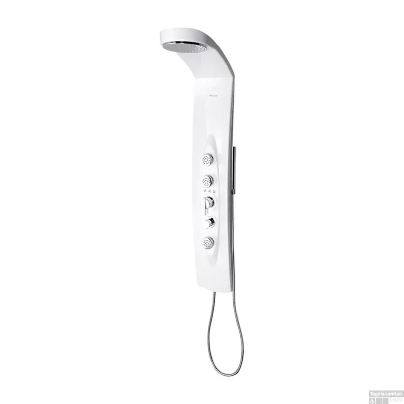 Douchepaneel Sapho Mola 130x21 cm Thermostatisch Wandgemonteerd Wit Tijdelijk Beschikbaar