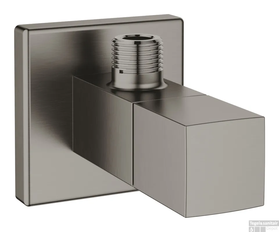 Must-Have Hoekstopkraan GROHE Eurocube Hard Graphite Geborsteld