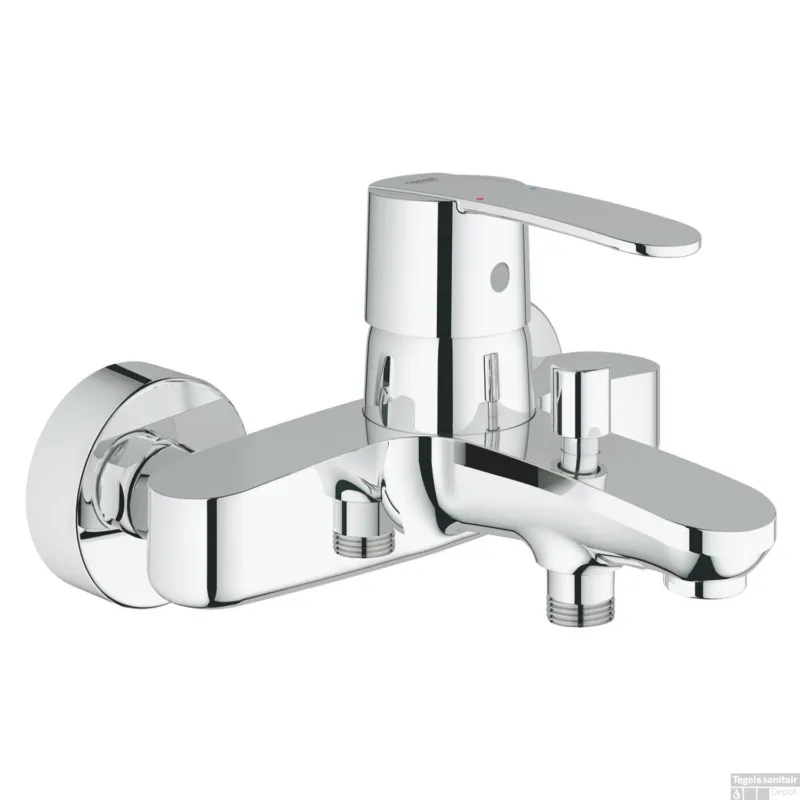 Badkraan GROHE Wave Cosmopolitan met Omstel en Koppelingen Chroom Actieprijs