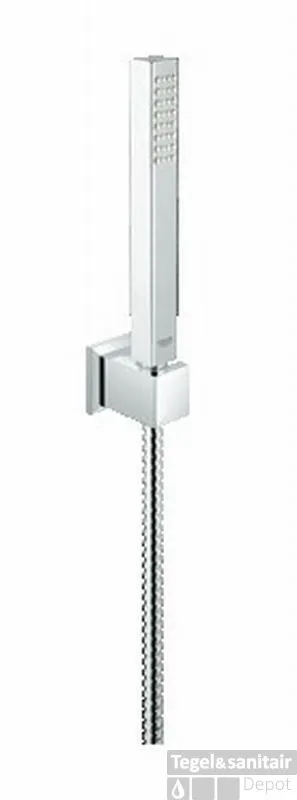 Flitsaanbieding GROHE Euphoria Cube Badset Met Slang 150cm Met Wandhouder Chroom