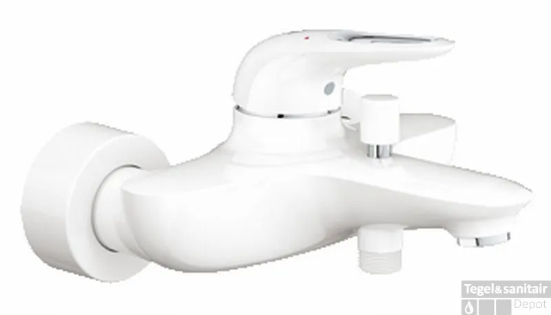 Direct Beschikbaar GROHE Eurostyle New Badkraan Met Omstel Moonwhite