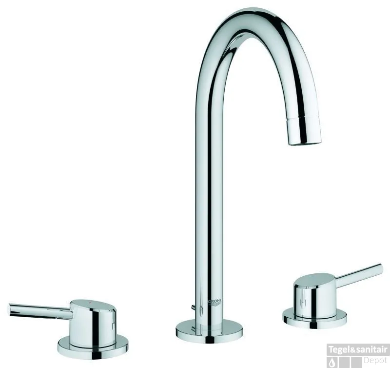 GROHE Concetto Wastafelkraan 3-gats Met Waste Chroom Uitverkoop
