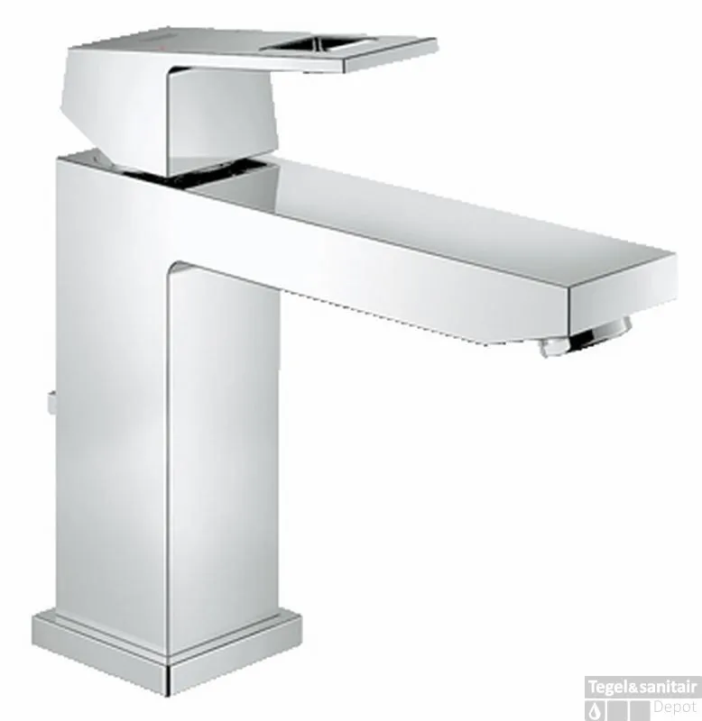Koop Online GROHE Eurocube Wastafelkraan Medium Met Trekwaste Chroom