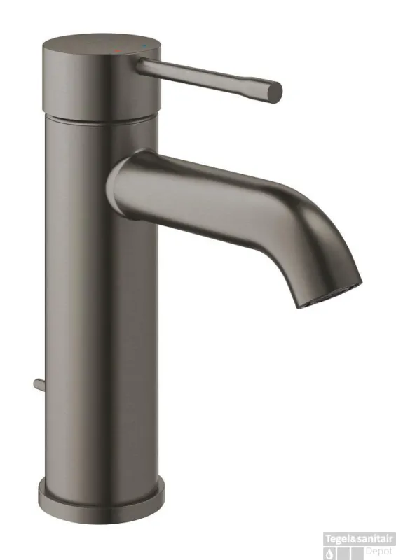Tijdelijk Beschikbaar Wastafelmengkraan GROHE Essence New S-Size M/Waste Hard Graphite Geborsteld