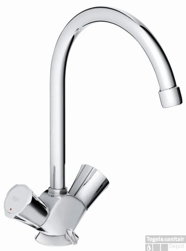 Direct Verzonden GROHE Costa-l Keukenkraan Met Hoge Uitloop Met Kettingoog Chroom