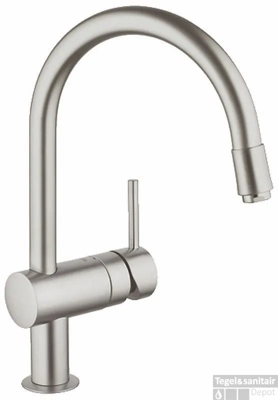 Favoriet GROHE Minta Keukenkraan Voorsprong Uitloop 215 Mm. Supersteel