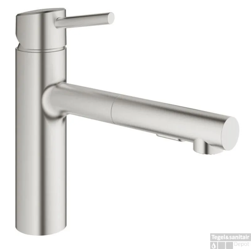 GROHE Concetto Keukenkraan Met Uittrekbare Handdouche Dualspray Supersteel Koop Vandaag