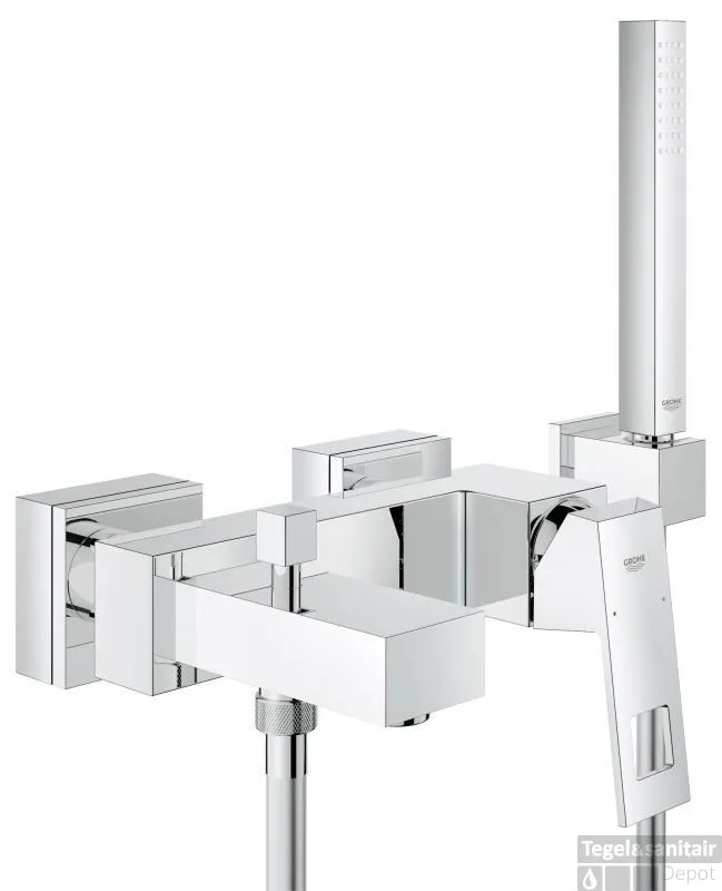 Lage Prijs GROHE Eurocube Badkraan 15 Cm. Met Doucheset Chroom