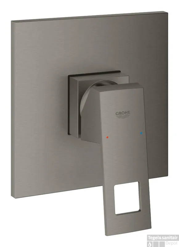 Korting Opbouwdeel Douche GROHE Euroccube Hard Graphite Geborsteld