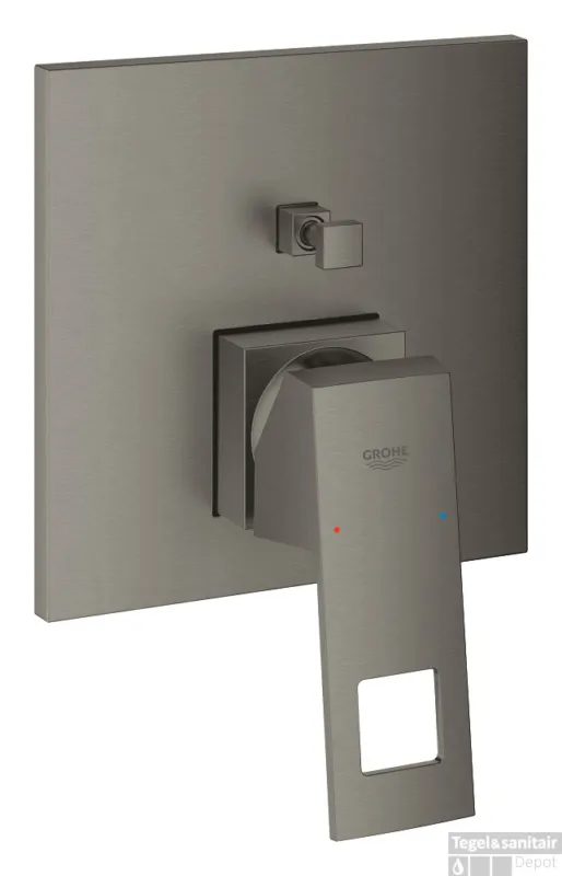 Lage Kosten Opbouwdeel Bad GROHE Euroccube Hard Graphite Geborsteld