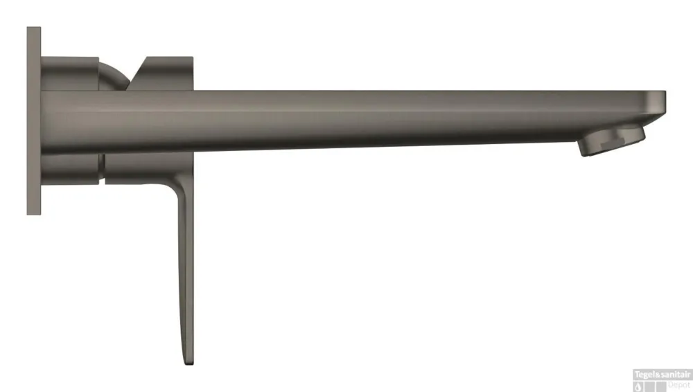 Hete Deal Wastafelmengkraan Wand GROHE Lineare New L-Size Tweegats Hard Graphite Geborsteld