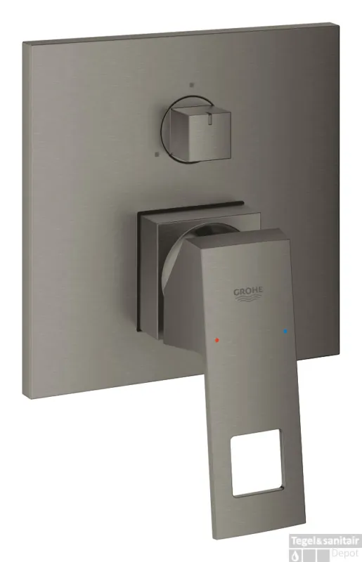 Opbouwdeel GROHE Eurocube 3-Weg Hard Graphite Geborsteld Direct Beschikbaar
