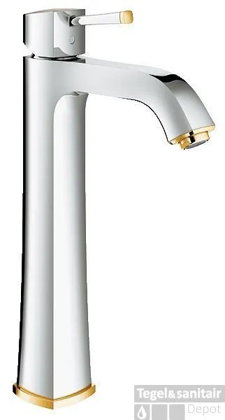 Koop Online GROHE Grandera Wastafelkraan Hoog Model Met Waste Chroom-goud