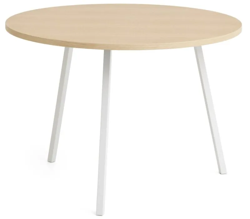 HAY Loop stand round tafel-∅ 105 cm-White - Oak Superprijs
