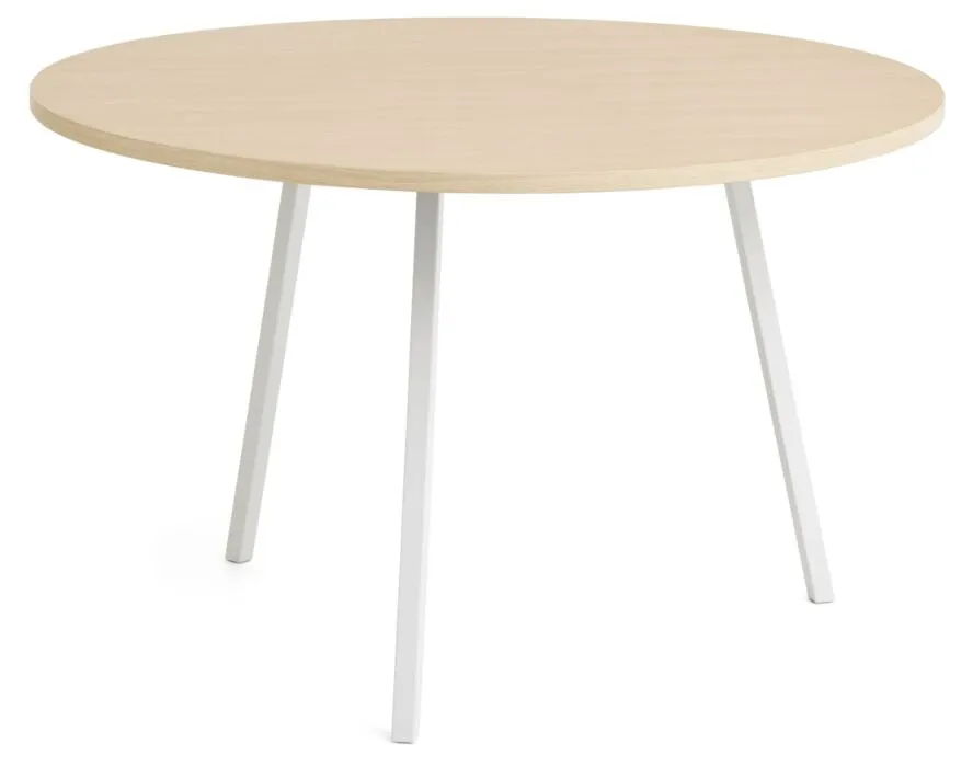 HAY Loop stand round tafel-∅ 120 cm-White - Oak Betrouwbaar