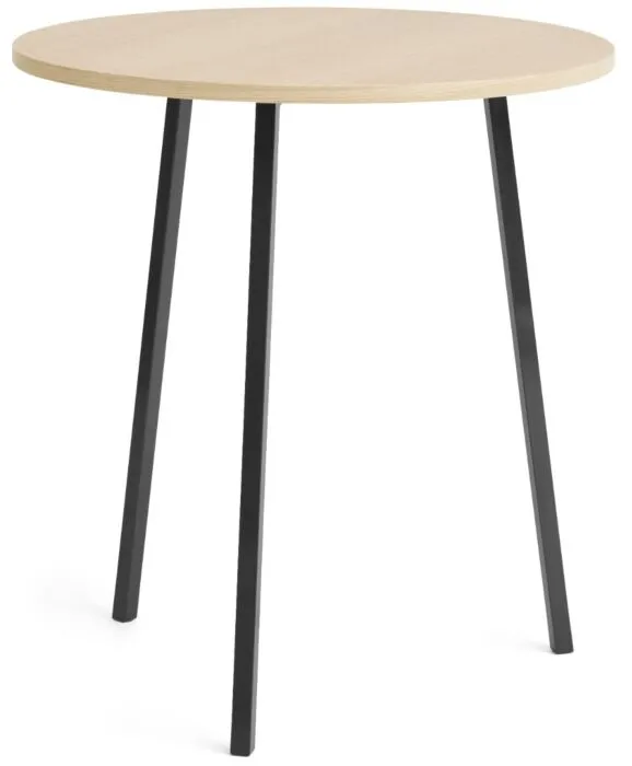 HAY Loop stand round tafel-∅ 90 cm-Black - Oak Flitsaanbieding