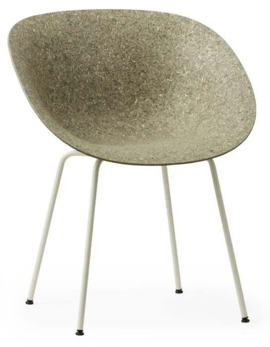 Lage Kosten Normann Copenhagen Mat stoel met armleuningen-Cream-Zeewier