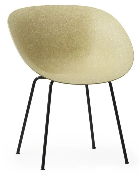 Alleen Vandaag Normann Copenhagen Mat stoel met armleuningen-Black-Hennep