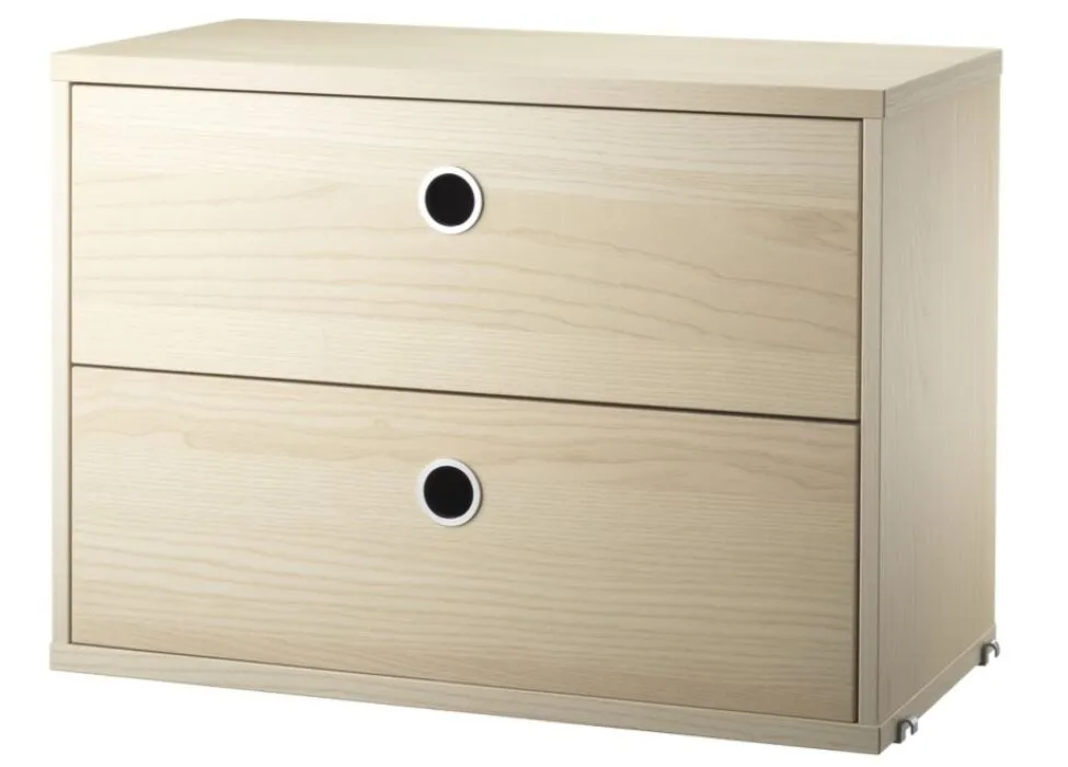 Direct Beschikbaar String Chest with Drawers ladekast-58x30x42 cm-Ash