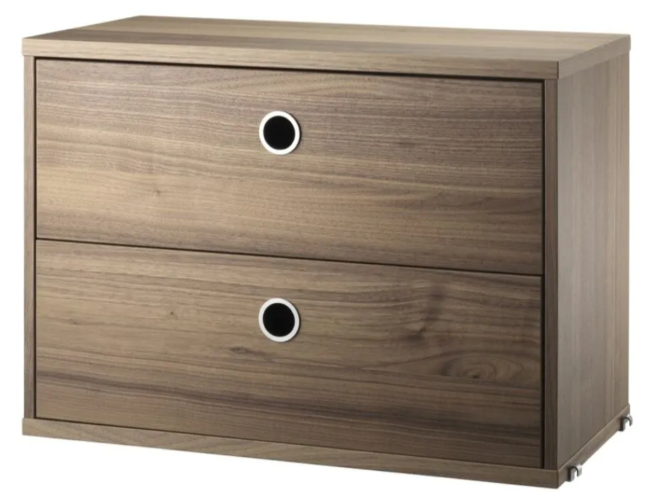 String Chest with Drawers ladekast-58x30x42 cm-Walnut Veilige Betaling