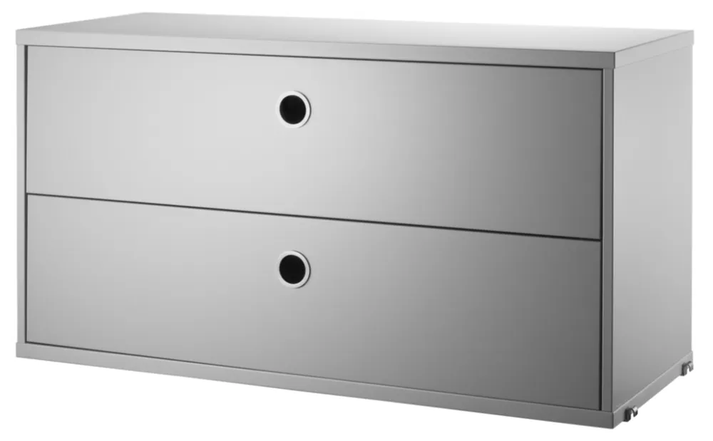 Weekendaanbieding String Chest with Drawers ladekast-78x30x42 cm-Grey