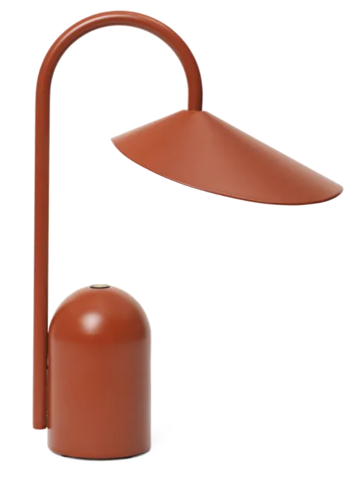 Ferm Living Arum draagbare tafellamp-Oxide Red Direct Beschikbaar
