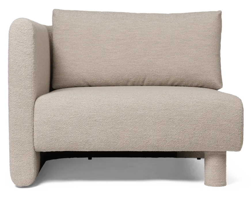 Betrouwbaar Ferm Living Dase Element bank - Armleuning links-Soft Bouclé - Naturel